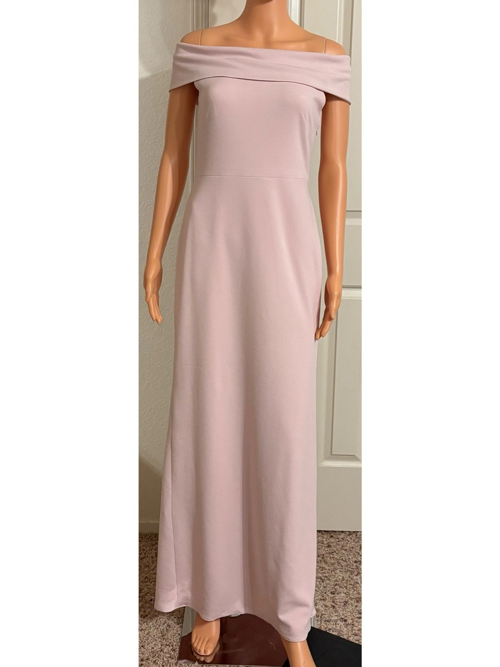After Six One-Shoulder Maxi Dress in Blush Pink